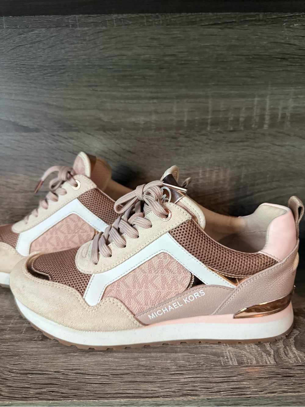 Michael Kors Blush and Rose Gold Women's Fashion Sneakers